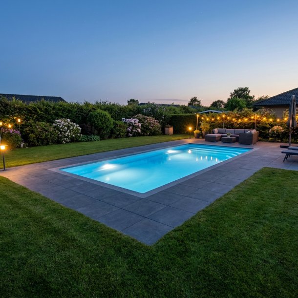 PP Pool med Skimmer Caribic - Rektangul&aelig;r - Bl&aring;